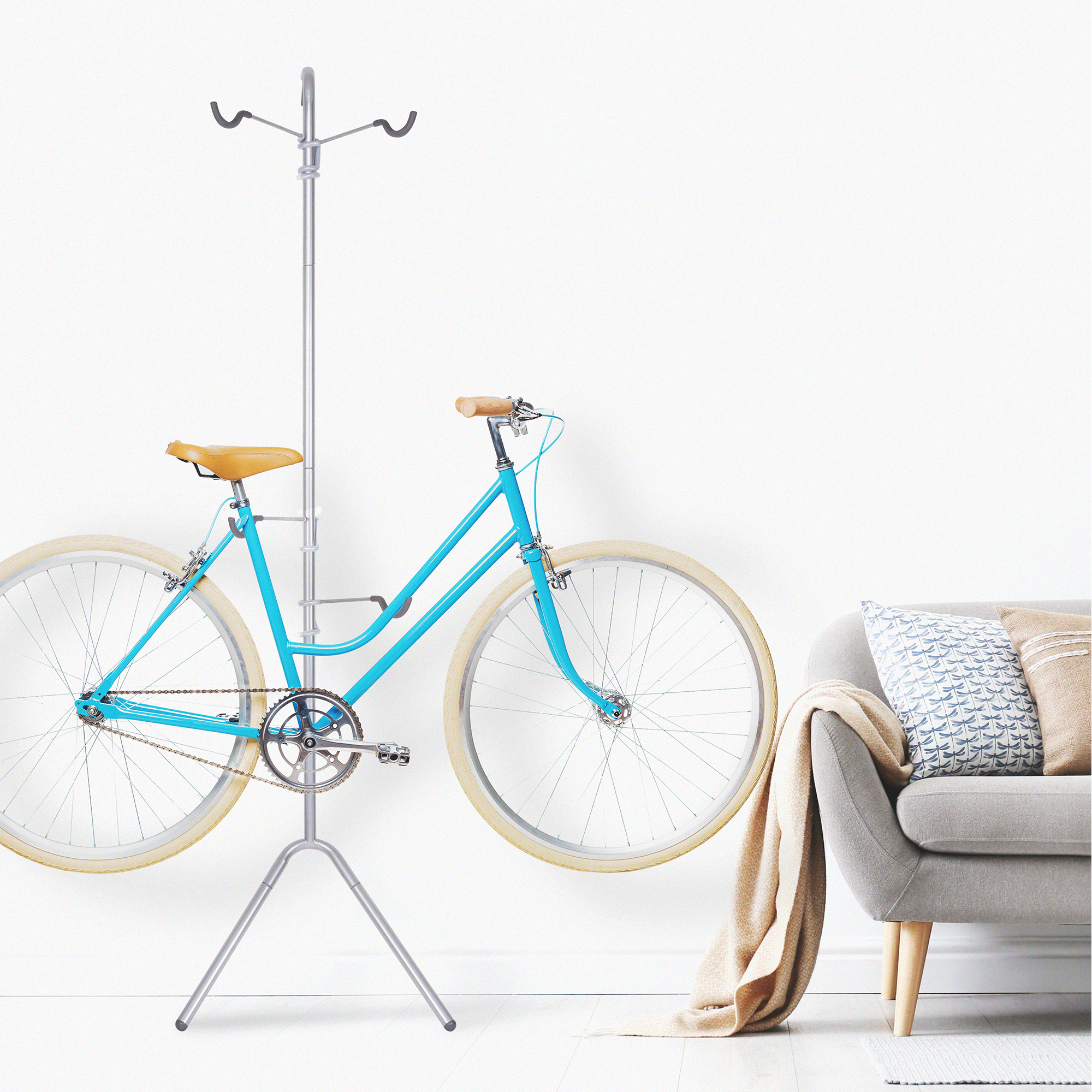 Two Bike Gravity Pole Stand
