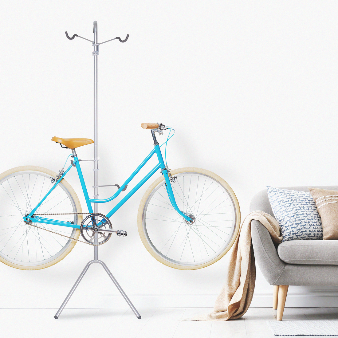 Two Bike Gravity Pole Stand