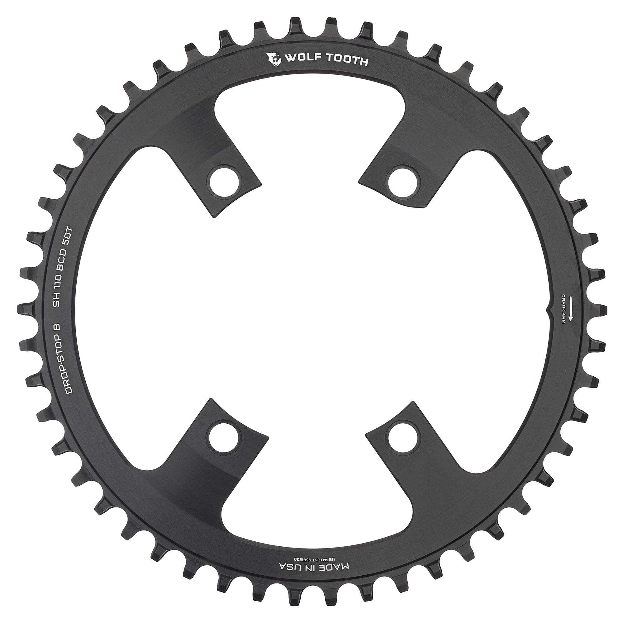 110 BCD Asymmetric 4-Bolt Chainrings for Shimano Cranks