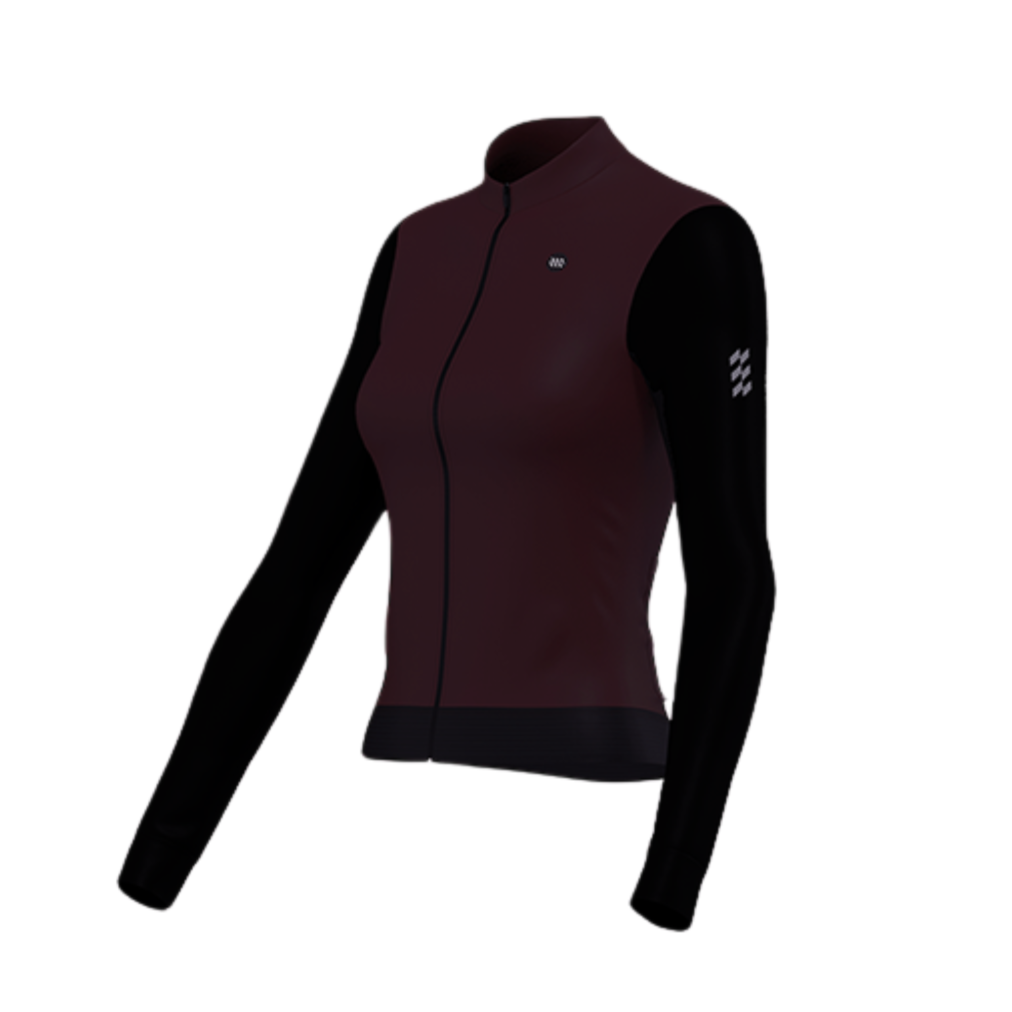 Alitios Women's Burgundy/Black Long Sleeve Vertos Jersey
