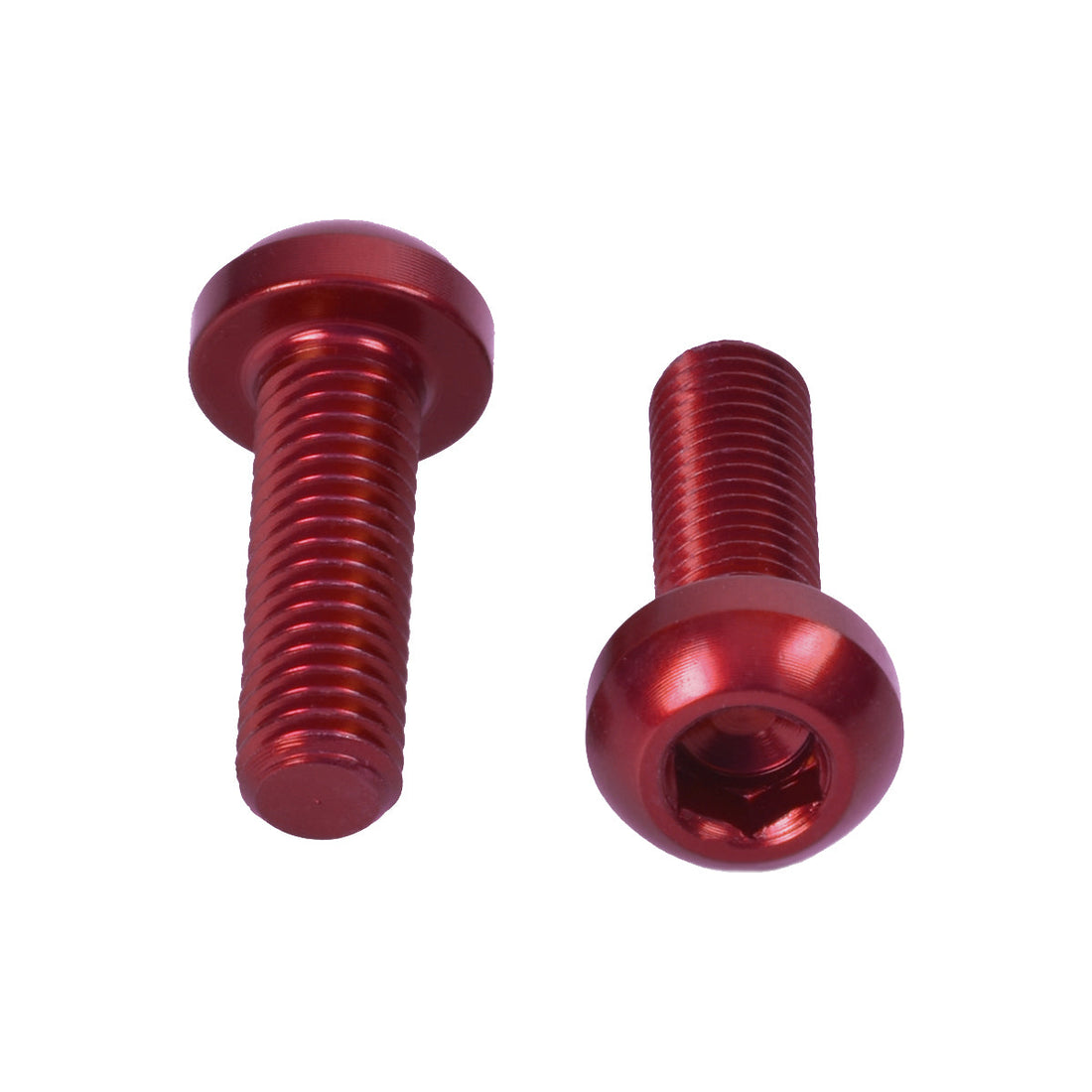 M5x0.8x16mm Water Bottle Cage Bolts - Red - 10 Pack