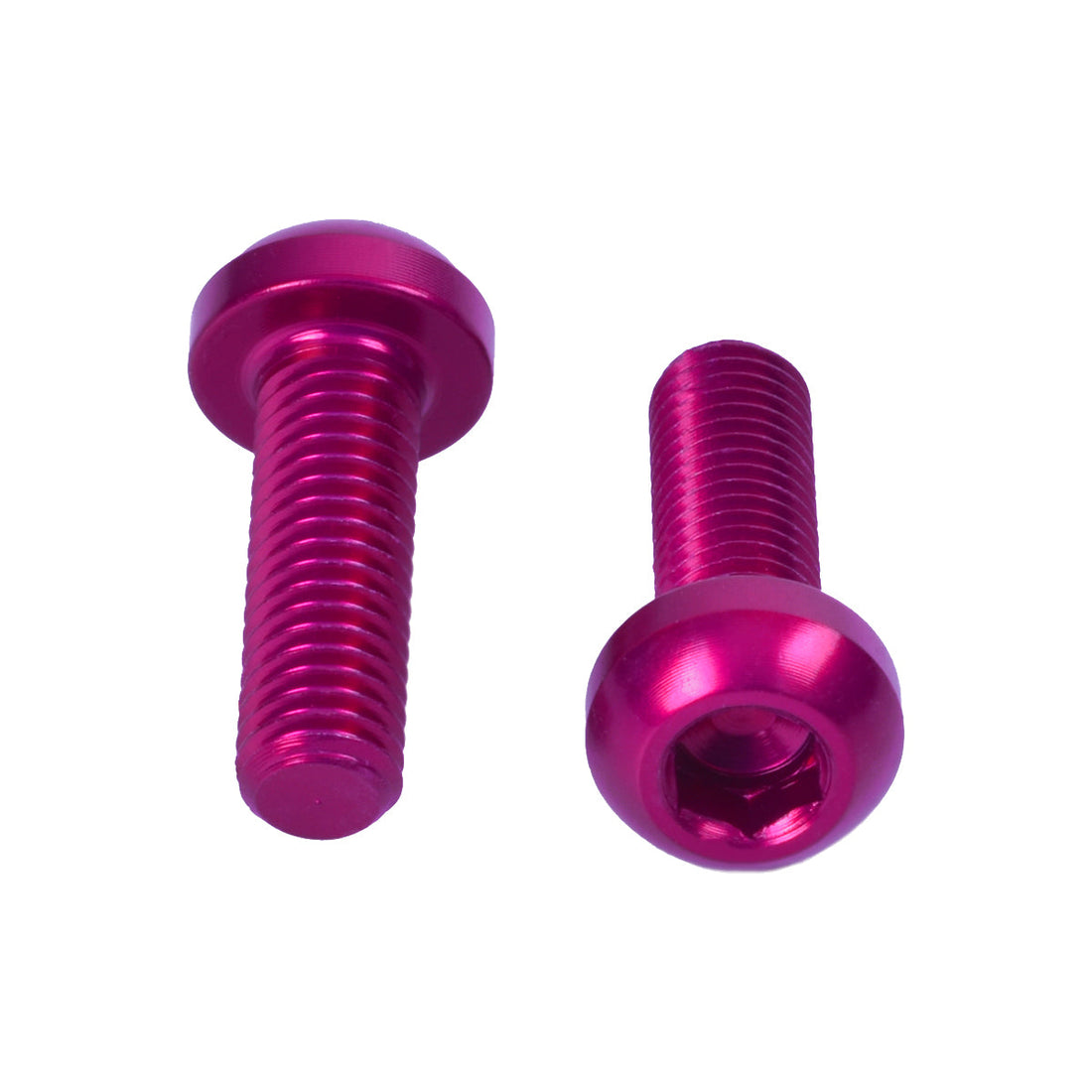 M5x0.8x16mm Water Bottle Cage Bolts - Pink - 10 Pack