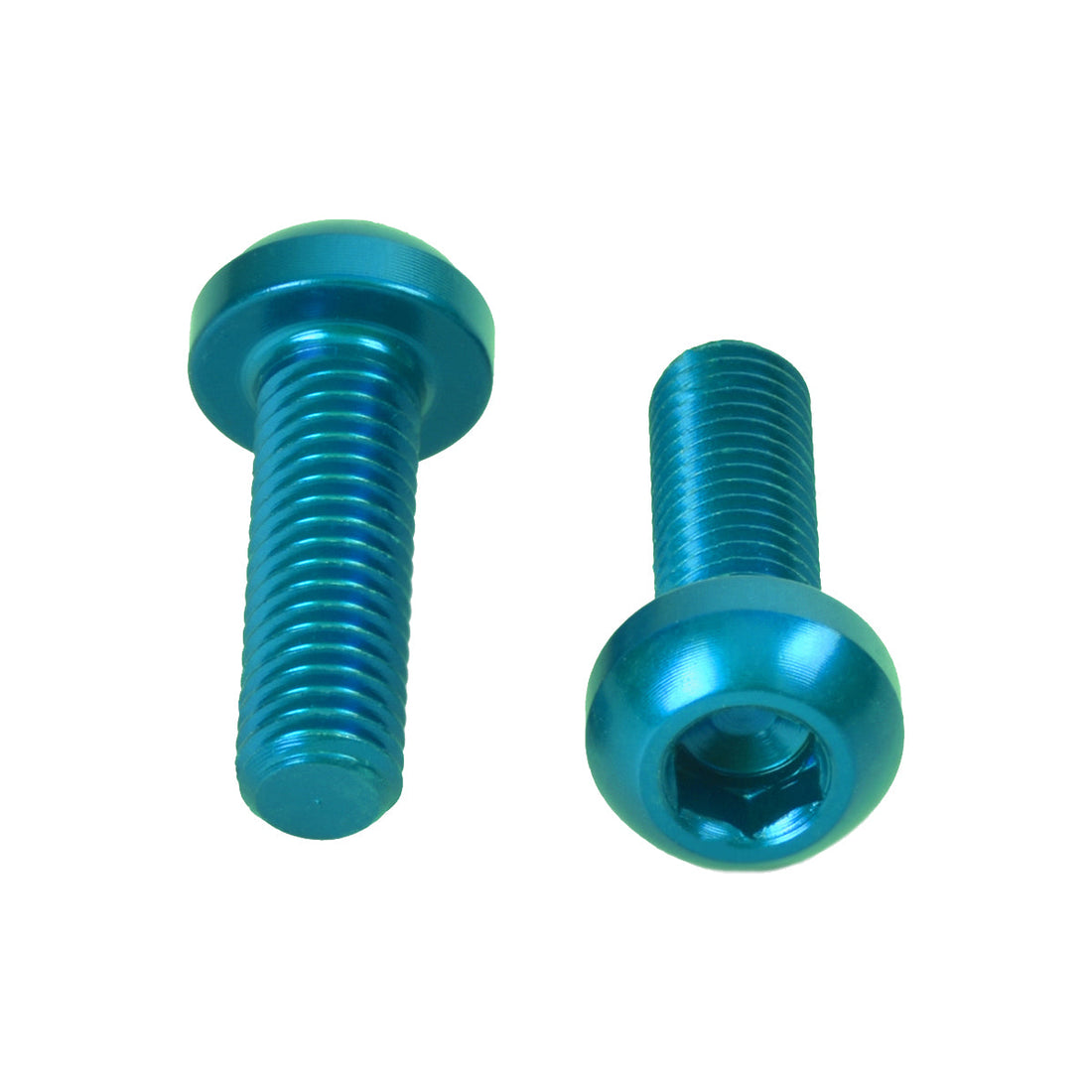 M5x0.8x16mm Water Bottle Cage Bolts -Teal - 10 Pack