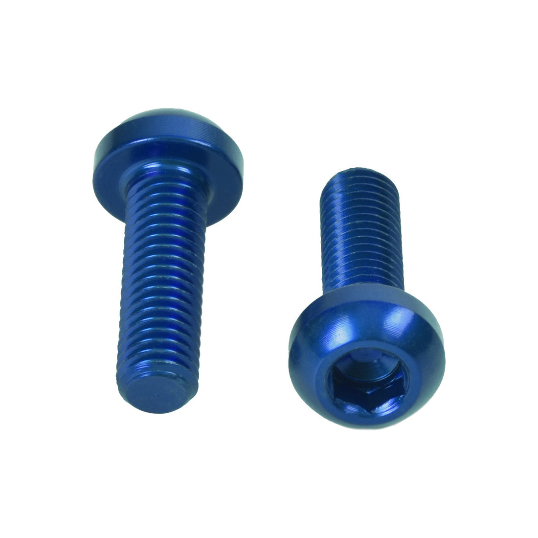 M5x0.8x16mm Water Bottle Cage Bolts - Blue - 10 Pack