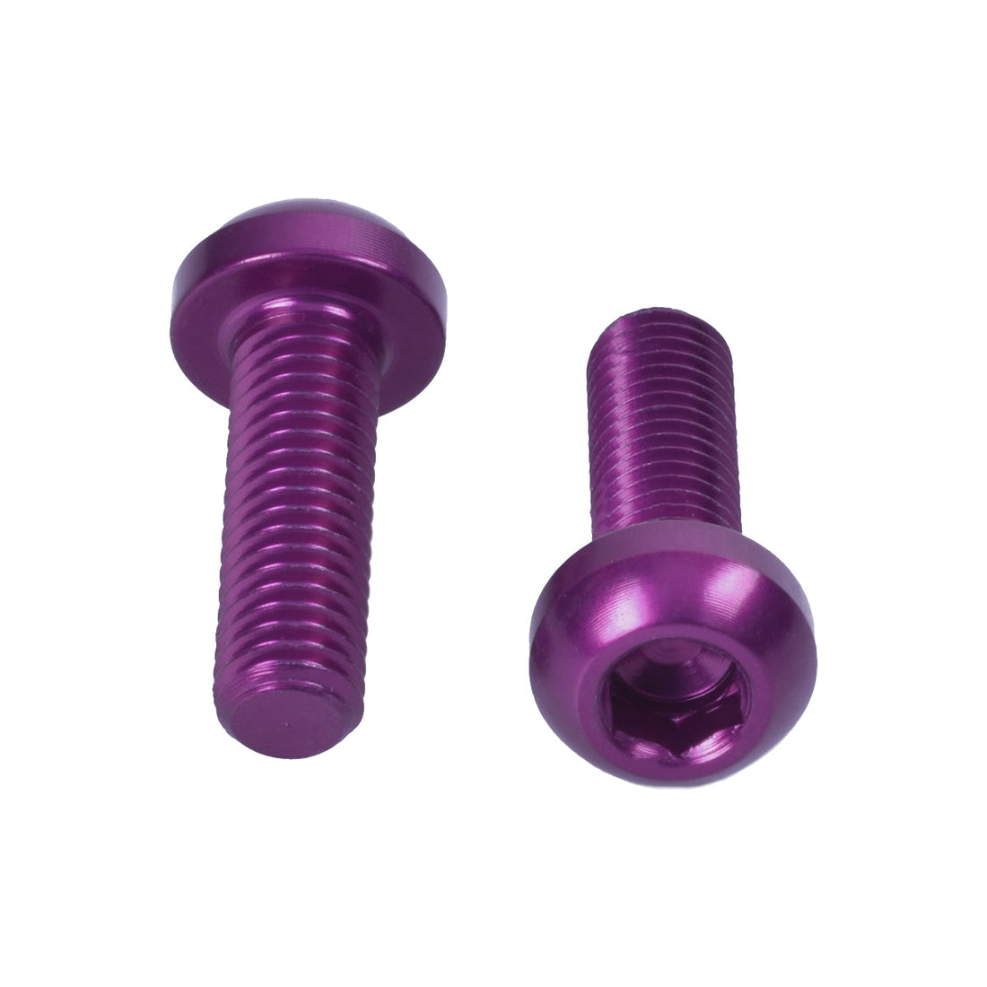 M5x0.8x16mm Water Bottle Cage Bolts - Purple - 2 Pack