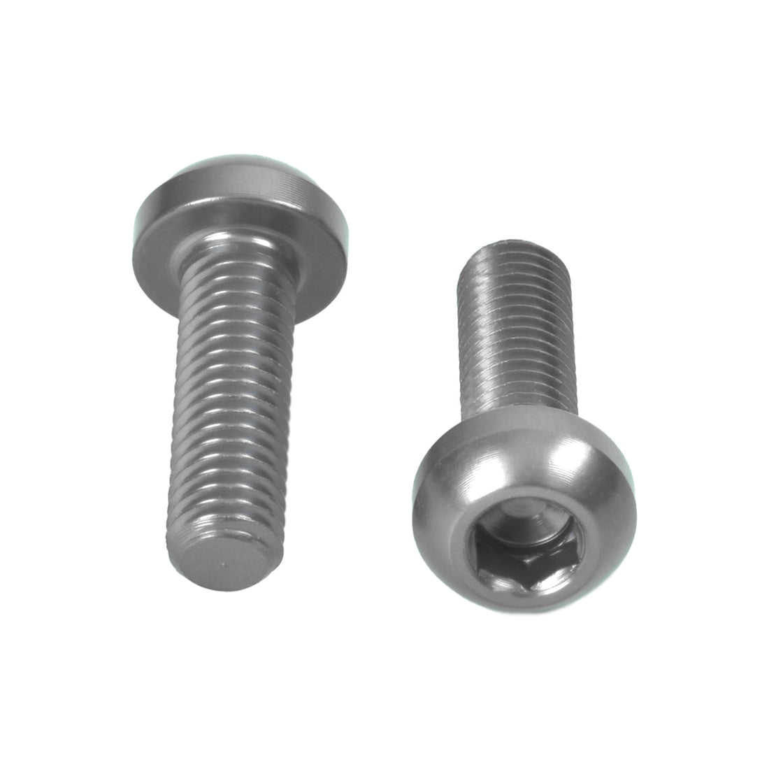 M5x0.8x16mm Water Bottle Cage Bolts - Silver - 10 Pack