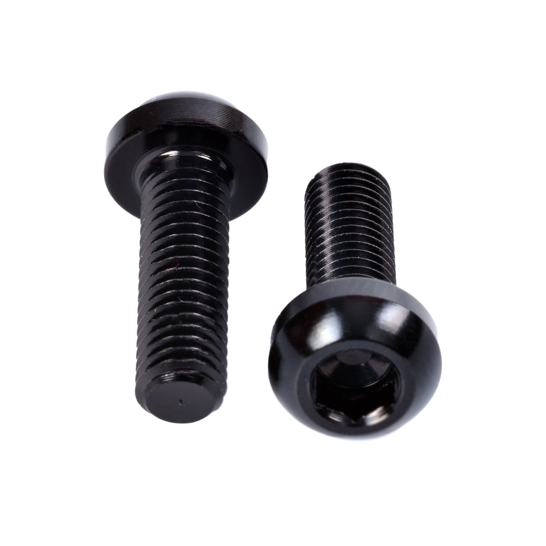M5x0.8x16mm Water Bottle Cage Bolts - Black - 2 Pack