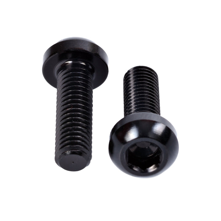 M5x0.8x16mm Water Bottle Cage Bolts - Black - 2 Pack