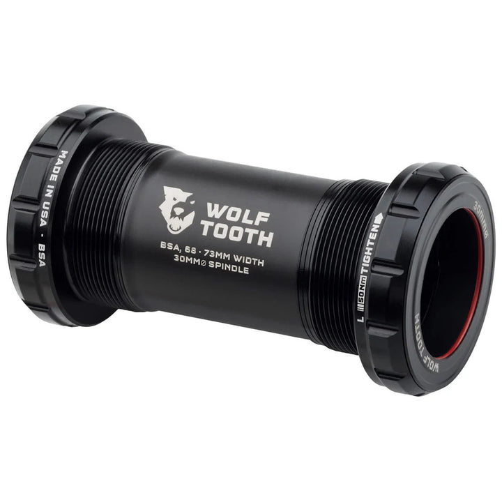 Wolf Tooth Bottom Bracket - English (BSA) 68/73mm For 30mm Spindle Black