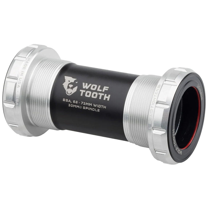Wolf Tooth Bottom Bracket - English BSA 68/73mm For 30mm Spindle Raw Silver