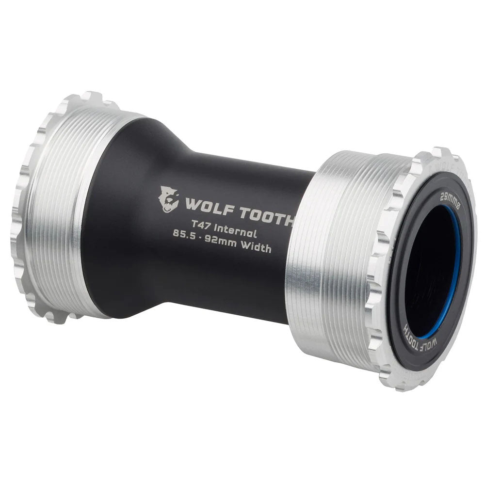 Wolf Tooth Bottom Bracket - T47 Inboard 85.5/92mm For 29mm Spindle Raw Silver