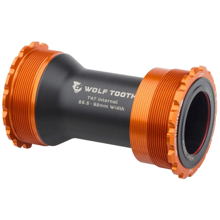 Wolf Tooth Bottom Bracket - T47 Inboard 85.5/92mm For 30mm Spindle Orange