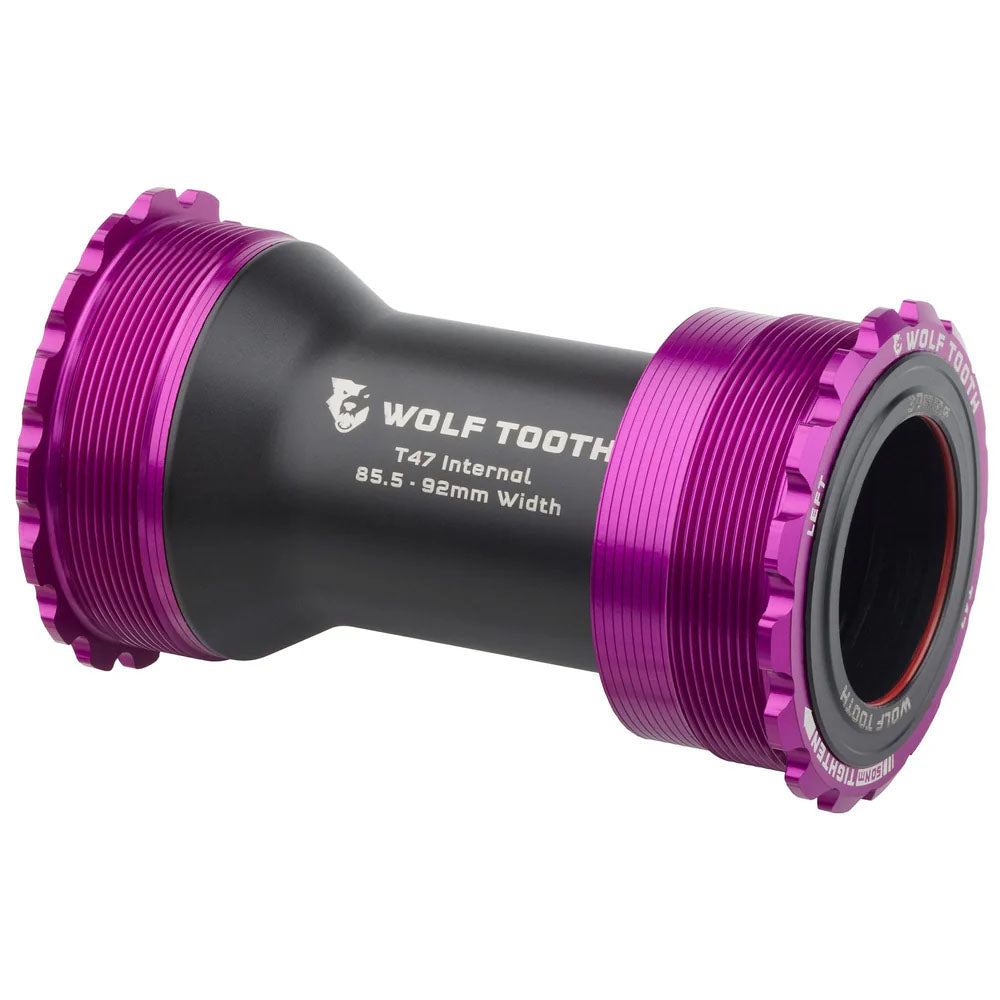 Wolf Tooth Bottom Bracket - T47 Inboard 85.5/92mm For 30mm Spindle Ultraviolet Purple