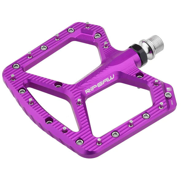 Wolf Tooth Ripsaw Aluminum Pedals - Platform Aluminum 9/16" Ultraviolet Purple