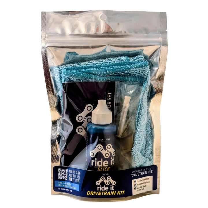 Ride It by SCC Tech Slick Drivetrain Treatment Kit 2oz/Applicator/Towel